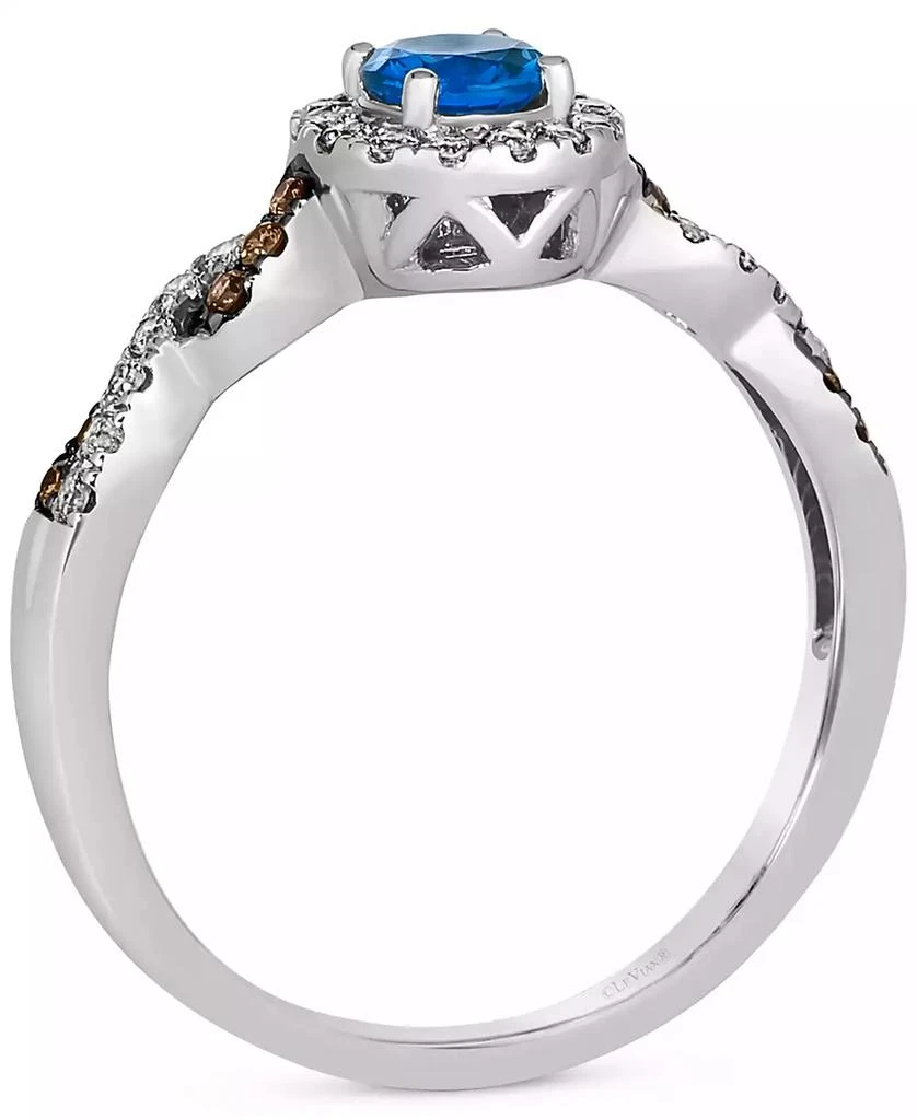 商品Le Vian|Ceylon Sapphire (1/3 ct. t.w.) & Diamond (1/4 ct. t.w.) Ring in 14k White Gold,价格¥6568,第3张图片详细描述