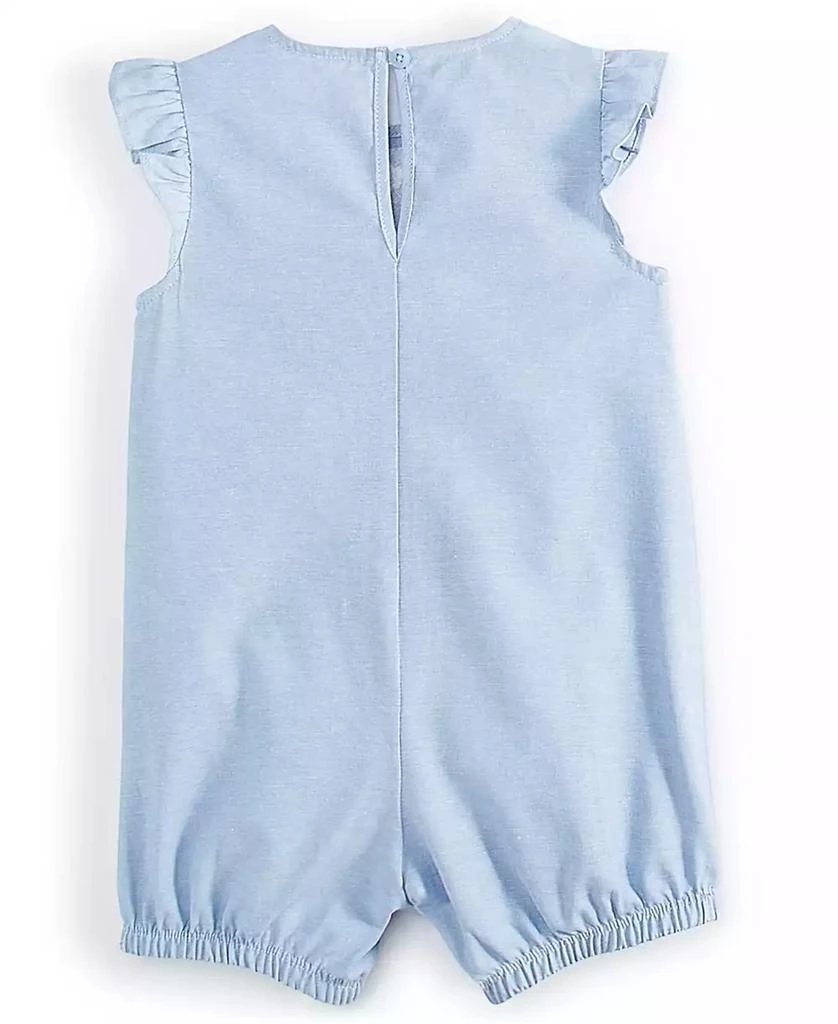 商品First Impressions|Baby Girls Cotton Chambray Flower Sunsuit, Created for Macy's,价格¥91,第2张图片详细描述