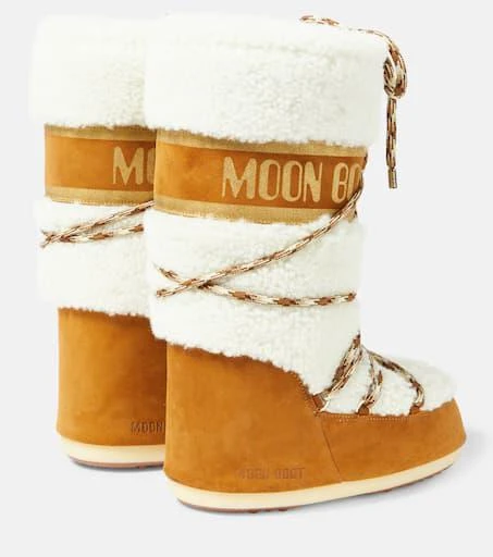 商品Moon Boot|Icon羊毛皮与绒面革雪地靴,价格¥5243,第2张图片详细描述