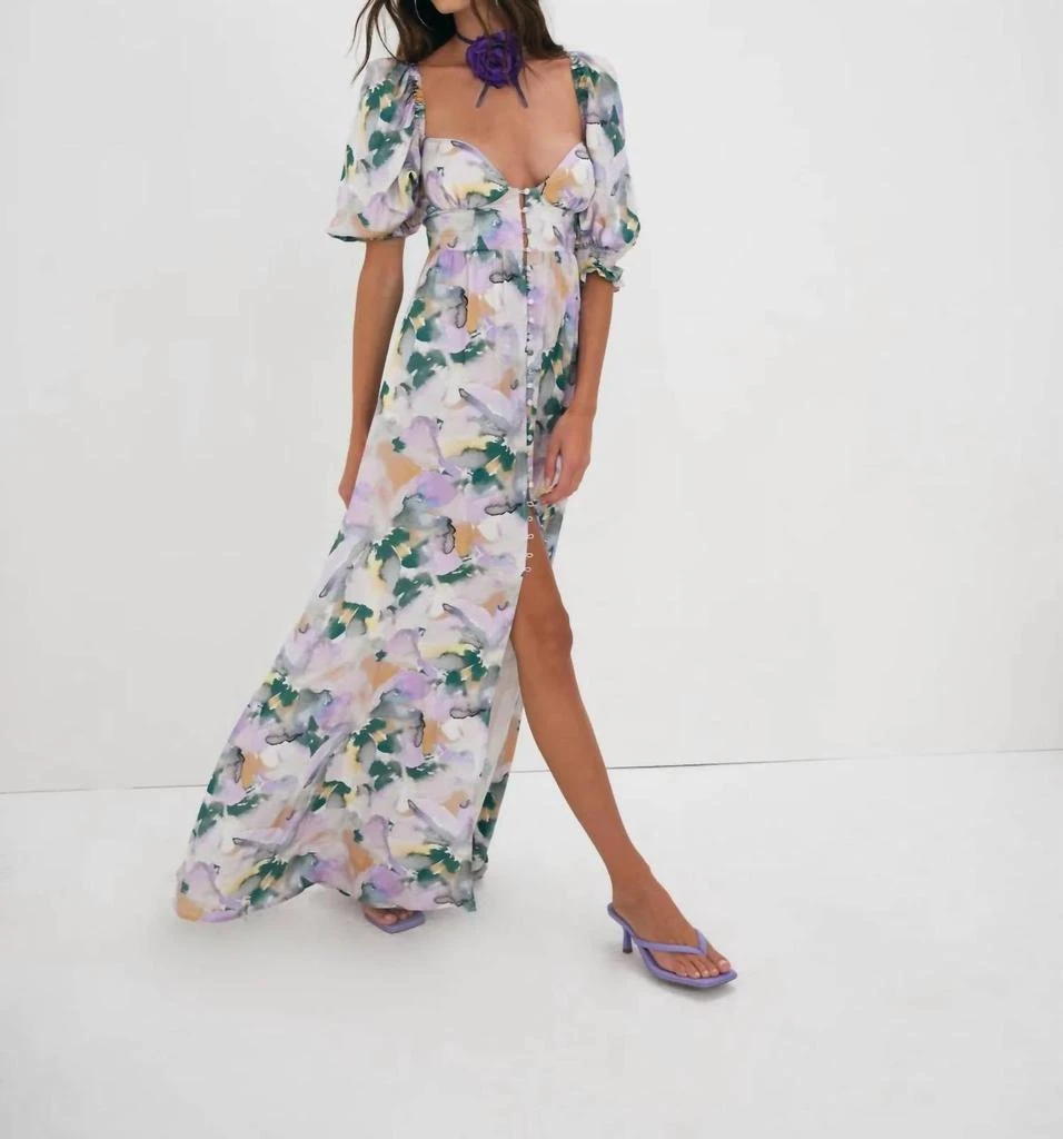 商品For Love & Lemons|Megan Maxi Dress In Purple,价格¥1027,第5张图片详细描述