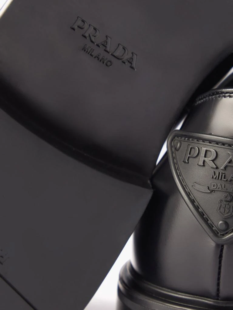 商品Prada|Triangle logo-patch leather Derby shoes,价格¥8231,第2张图片详细描述