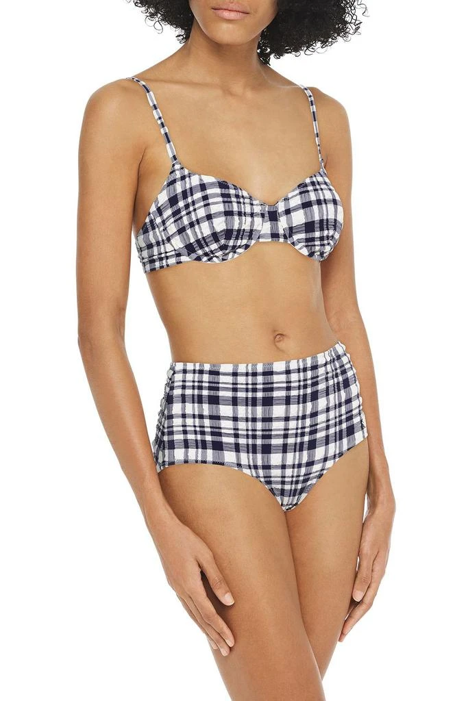 商品Solid & Striped|The Ginger gingham seersucker bikini top,价格¥218,第2张图片详细描述