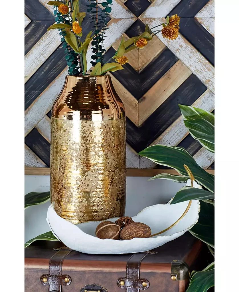 商品CosmoLiving|by Cosmopolitan White Resin Glam Decorative Bowl, 8 x 13 x 8,价格¥351,第5张图片详细描述