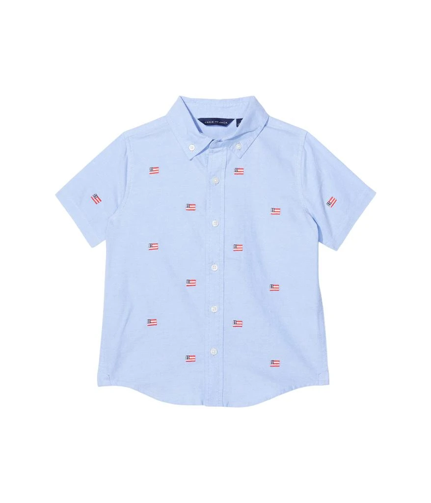 商品Janie and Jack|Flag Embroidered Oxford Button-Up (Toddler/Little Kids/Big Kids),价格¥294,第1张图片