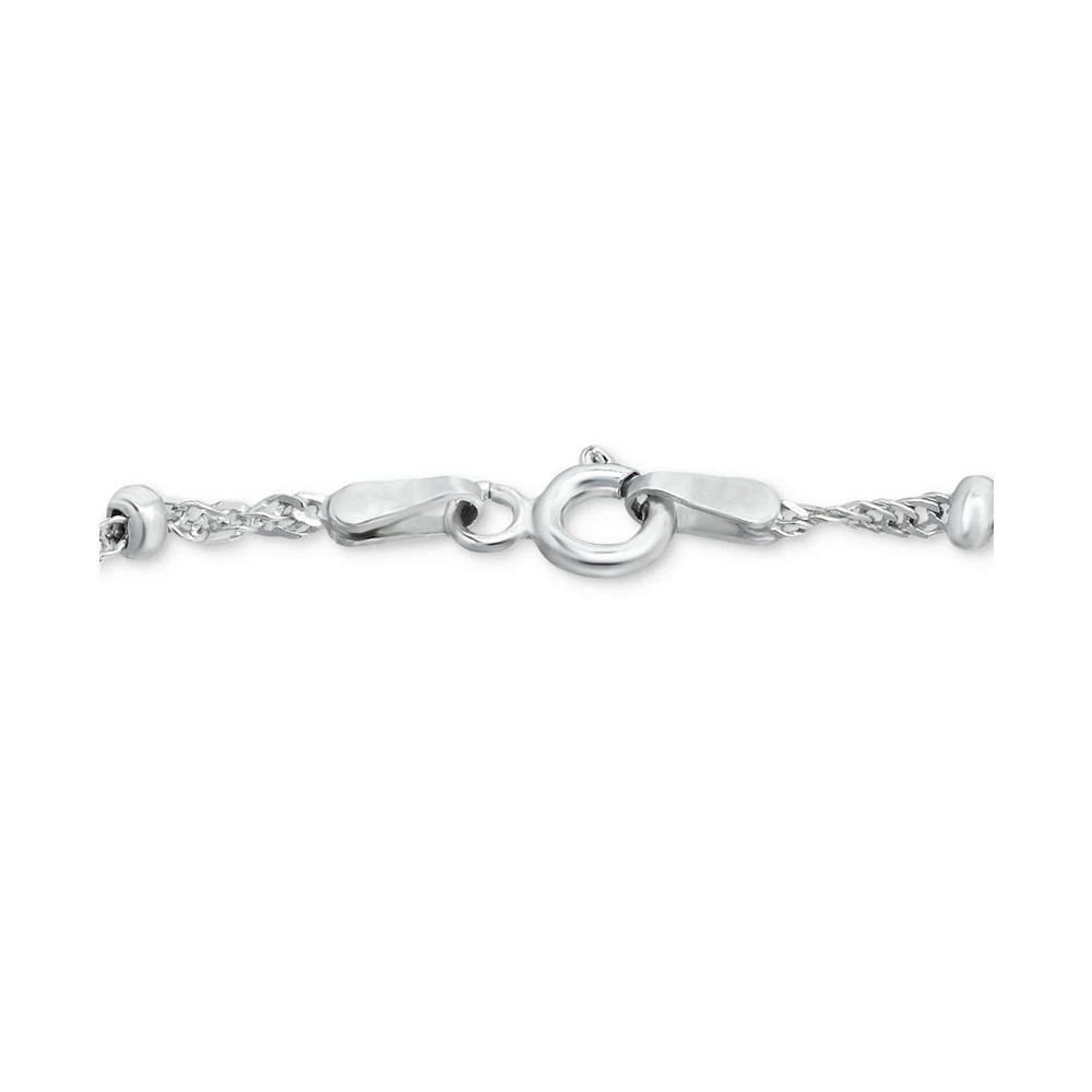 商品Giani Bernini|Sterling Silver Bracelet,  7-1/4" Singapore Small Beaded Chain,价格¥300,第4张图片详细描述
