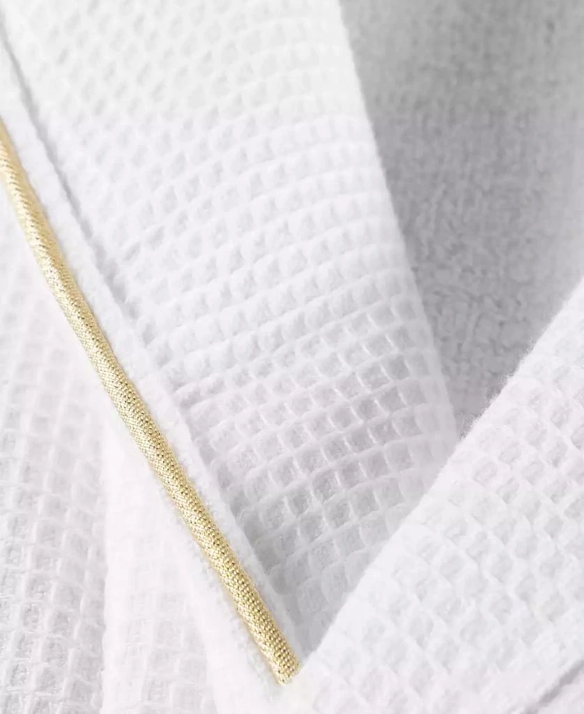 商品Linum Home Textiles|Unisex Waffle Weave Terry 100% Turkish Cotton Bathrobe with Satin Piped Trim,价格¥890,第3张图片详细描述
