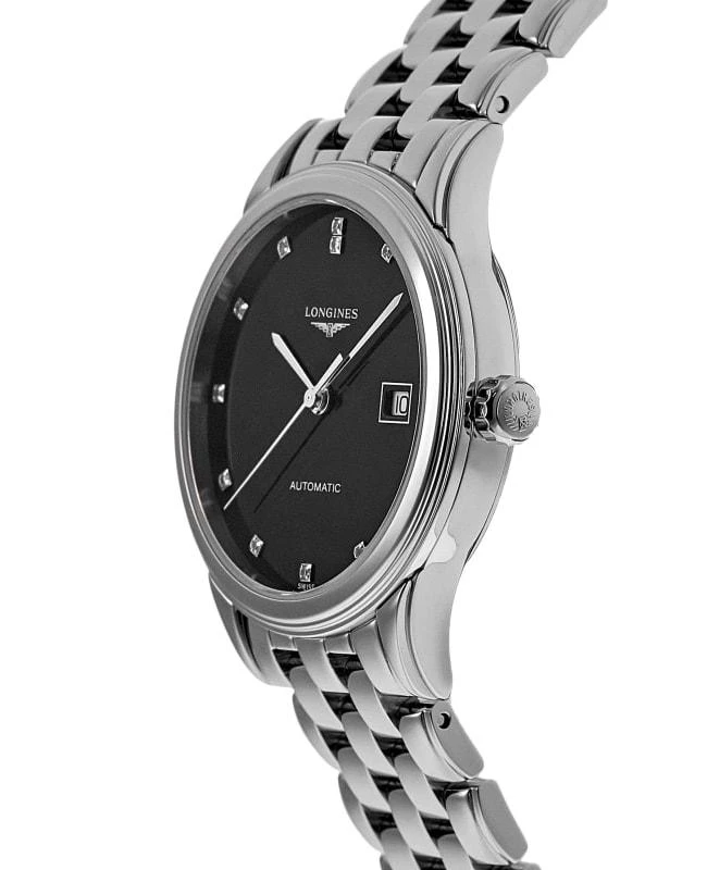 商品Longines|Longines Flagship Automatic 30mm Black Diamond Dial Steel Women's Watch L4.374.4.57.6,价格¥8873,第3张图片详细描述