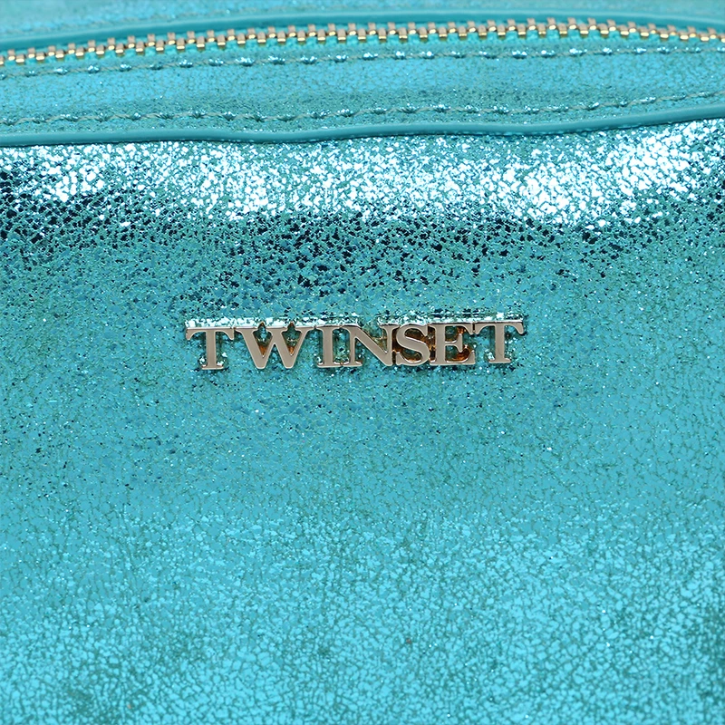 TWINSET 女士蓝色天然皮革斜挎包 OS8TBN-00023 商品