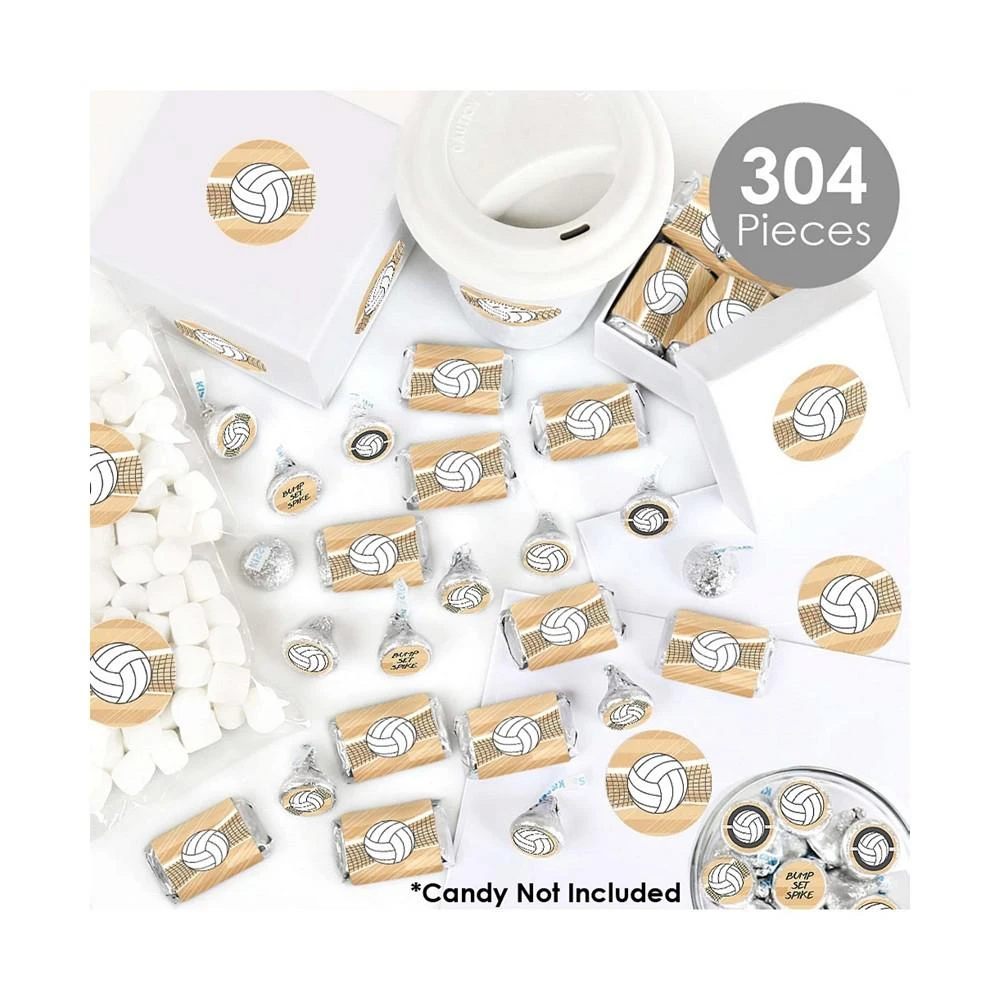 商品Big Dot of Happiness|Bump, Set, Spike - Volleyball - Birthday Party Candy Favor Sticker Kit - 304 Pc,价格¥149,第2张图片详细描述
