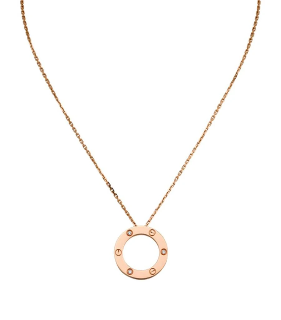 商品Cartier|Rose Gold and Diamond LOVE Necklace,价格¥37951,第3张图片详细描述