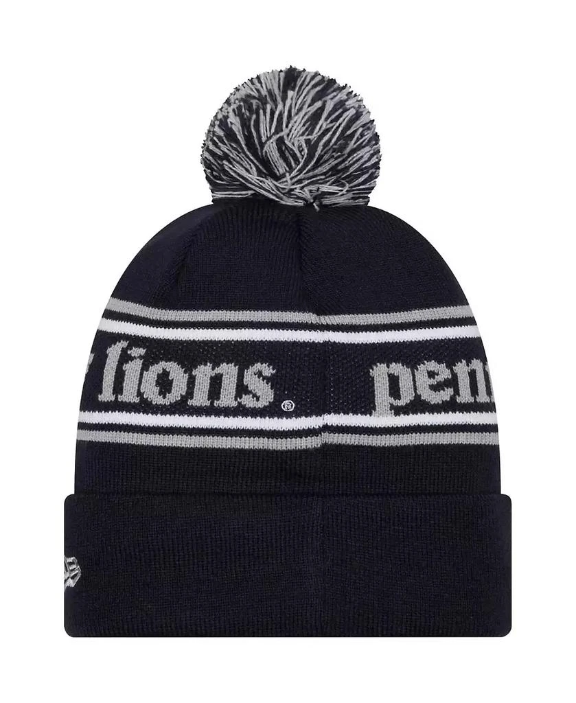 商品New Era|Men's Navy Penn State Nittany Lions Marquee Cuffed Knit Hat with Pom,价格¥225,第2张图片详细描述