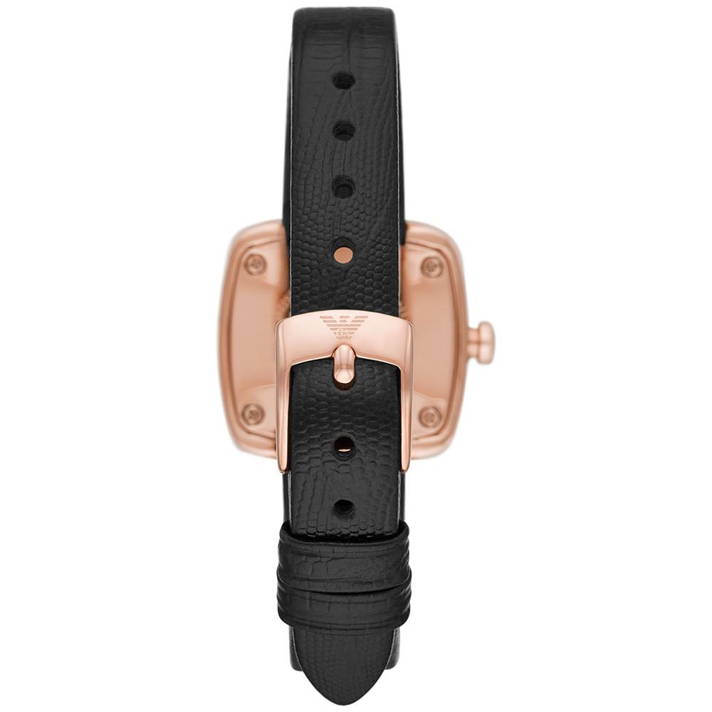 Women's Black Leather Strap Watch 26mm商品第3张图片规格展示