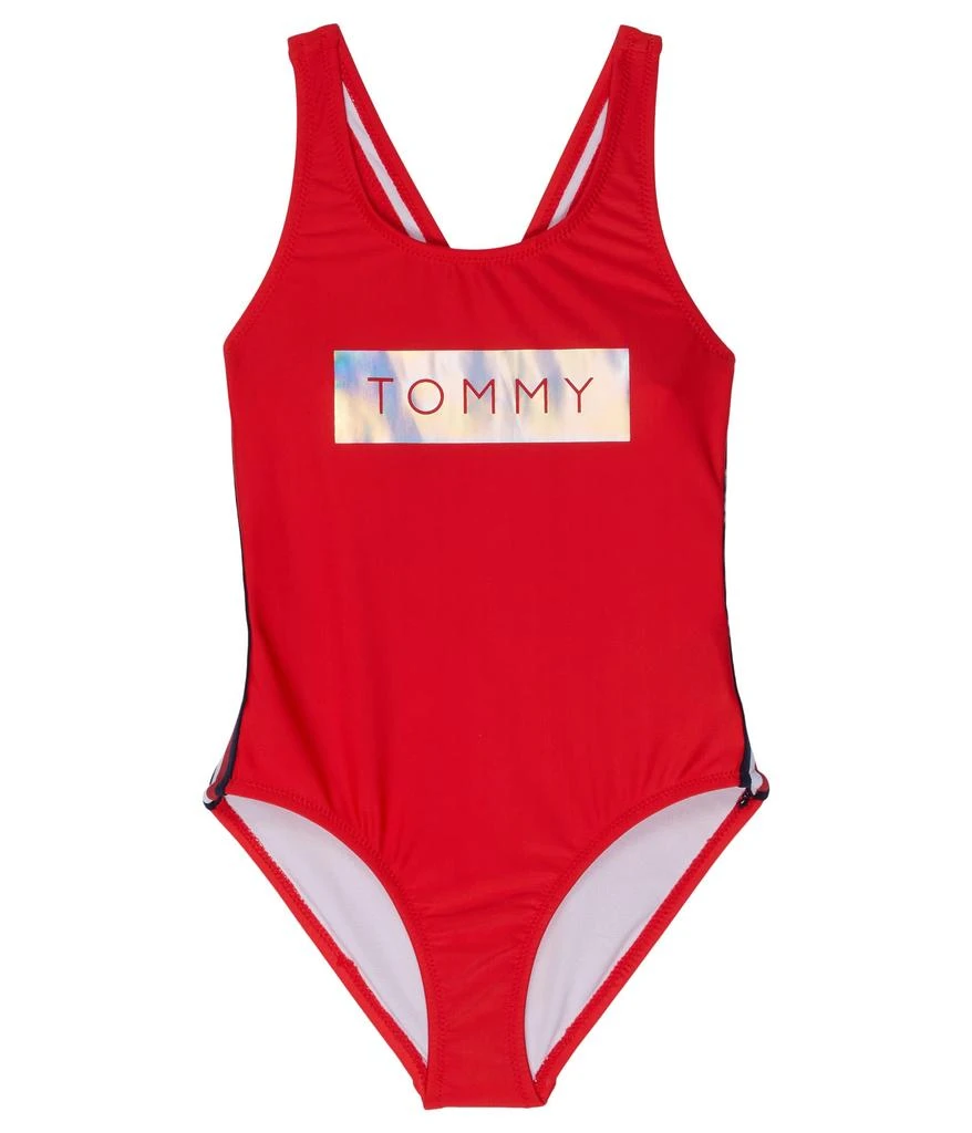 商品Tommy Hilfiger|Taping 85 One-Piece Swimsuit (Big Kids),价格¥171,第1张图片
