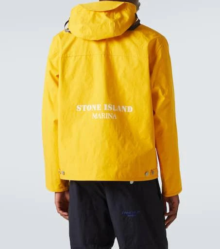 商品Stone Island|Logo层压棉质府绸雨衣,价格¥8098,第4张图片详细描述