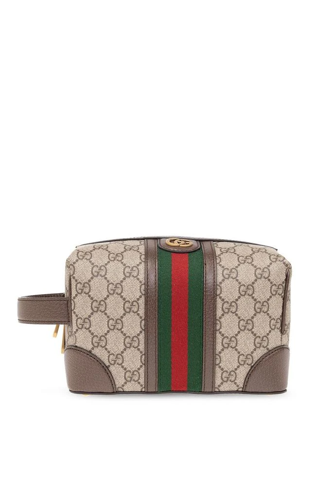 商品Gucci|Gucci Logo Plaque Monogrammed Beauty Bag,价格¥6962,第1张图片