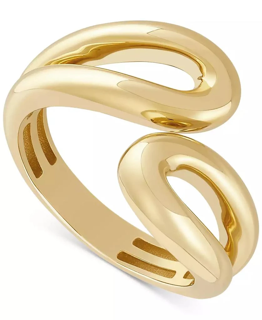 商品Macy's|Polished Openwork Loop Bypass Ring in 10k Gold,价格¥1792,第1张图片