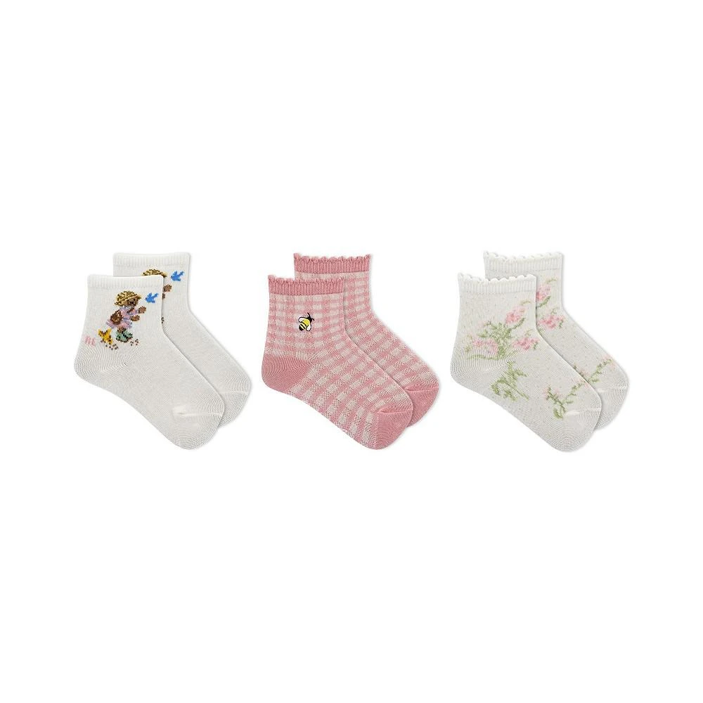 商品Ralph Lauren|Baby Girls Charleston Bear Socks, Pack of 3,价格¥112,第1张图片