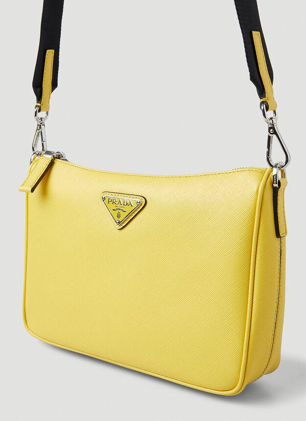 Logo Plaque Crossbody Bag in Yellow商品第5张图片规格展示