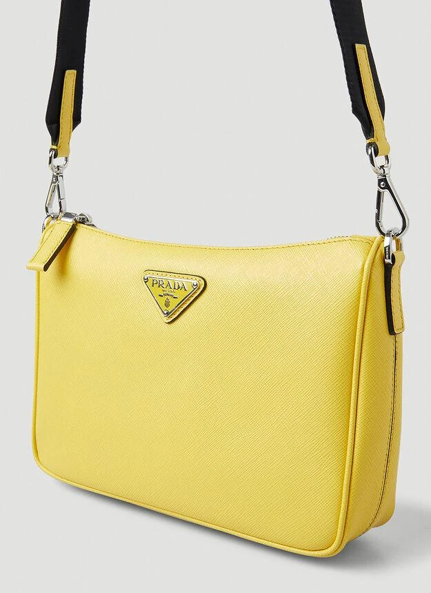 商品Prada|Logo Plaque Crossbody Bag in Yellow,价格¥16496,第5张图片详细描述