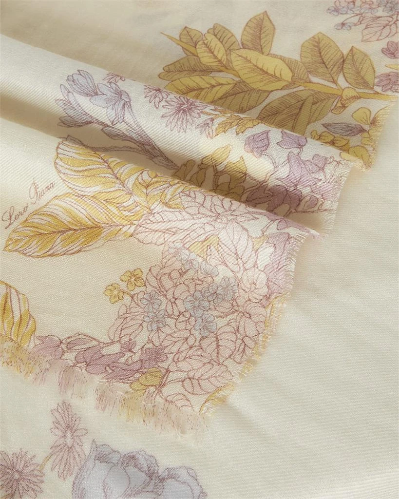 商品Loro Piana|Floral Cashmere-Silk Stole,价格¥9819,第4张图片详细描述