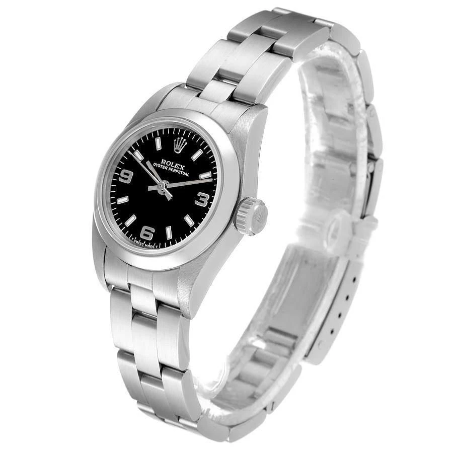 Rolex Black Stainless Steel Oyster Perpetual 67180 Women's Wristwatch 24 MM 商品
