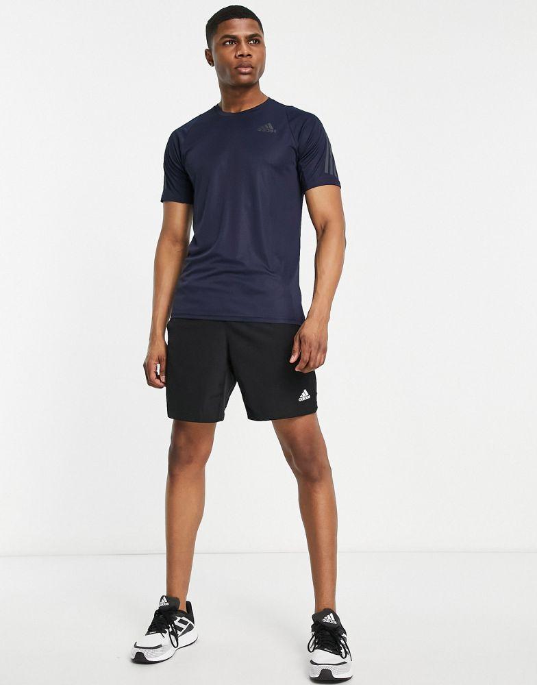 adidas Running Run Icons t-shirt in navy商品第4张图片规格展示