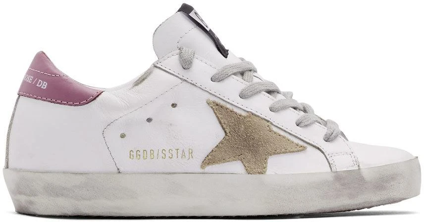 商品Golden Goose|SSENSE Exclusive White & Pink Superstar Sneakers,价格¥4816,第1张图片