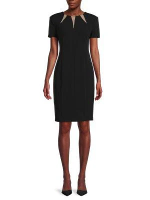 商品Calvin Klein|Solid Sheath Dress,价格¥266,第1张图片