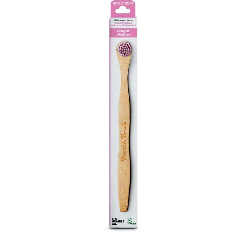 商品The Humble Co|Soft bamboo tongue cleaner in pink,价格¥61,第1张图片