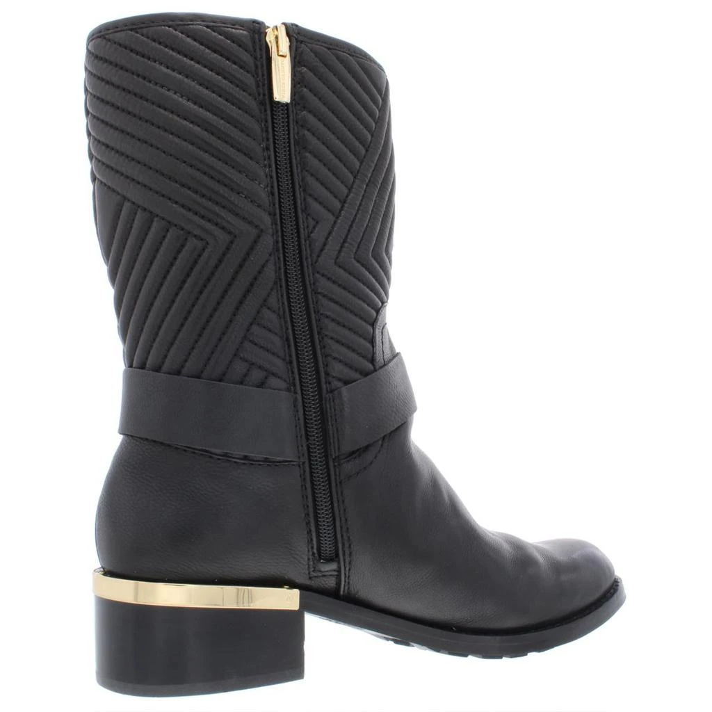 商品Vince|Vince Camuto Womens Waldan Leather Quilted Mid-Calf Boots,价格¥258,第2张图片详细描述