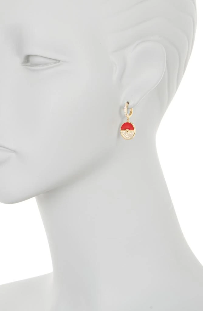 商品Gabi Rielle|Heart Enamel Disc Dangle Earrings,价格¥373,第2张图片详细描述