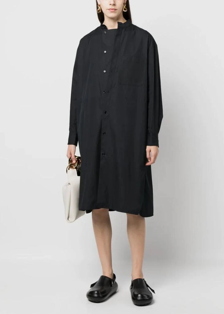 商品Lemaire|Lemaire Black Officer Collar Shirt Dress,价格¥3317,第2张图片详细描述