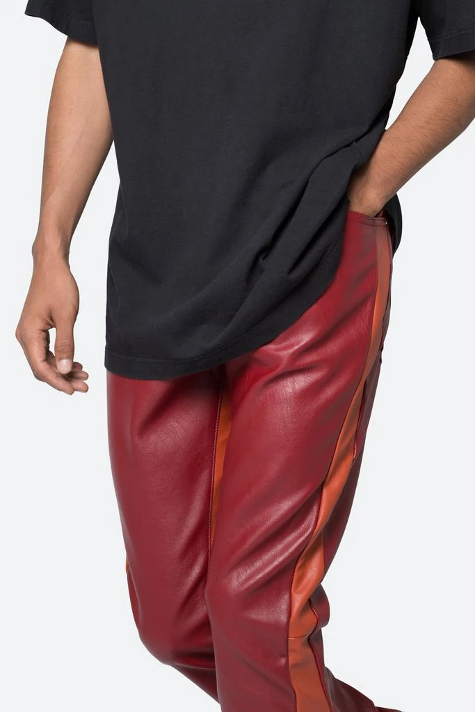 B518 Leather Flare Pants - Red/Orange 商品