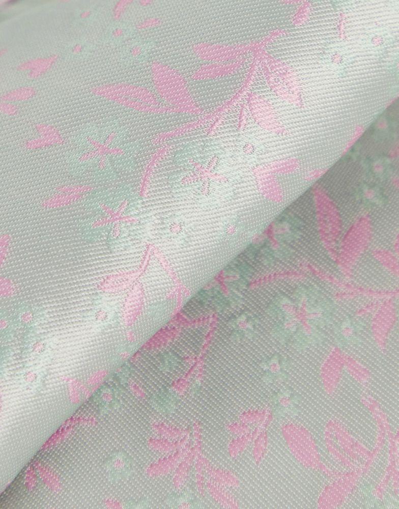 ASOS DESIGN slim tie and pocket square with ditsy floral design in sage and pink - LGREEN商品第3张图片规格展示