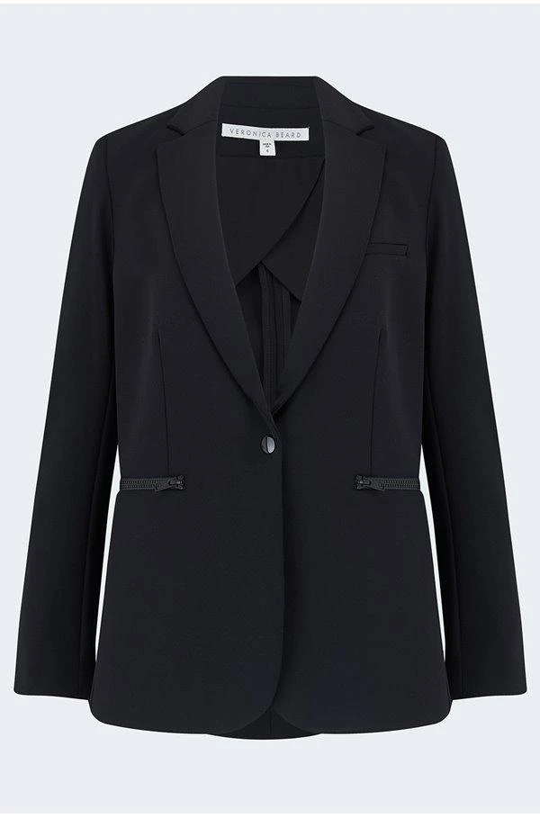商品VERONICA BEARD|Veronica Beard - Scuba Jacket in Black,价格¥5018,第1张图片