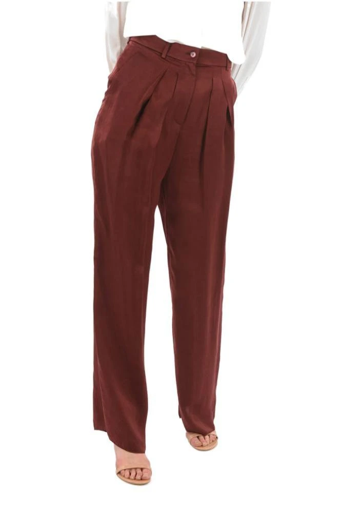 商品ROCHAS|Rochas Women's Burgundy Other Materials Pants,价格¥7783,第1张图片