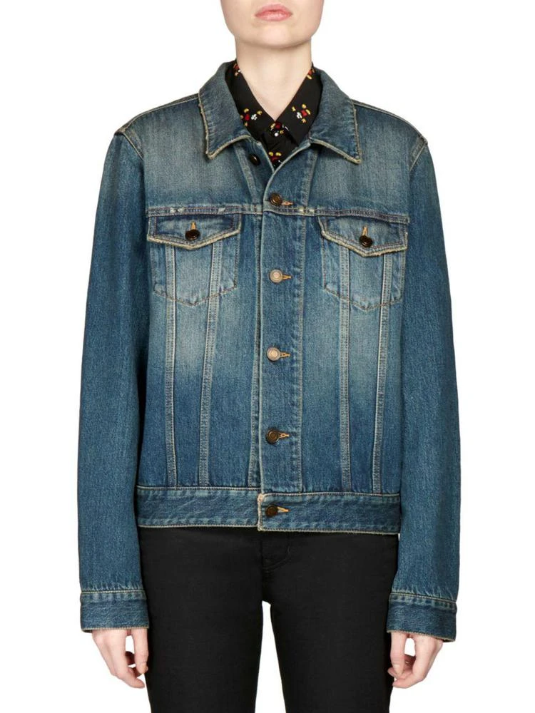 商品Yves Saint Laurent|Logo Back Denim Jacket,价格¥13021,第2张图片详细描述