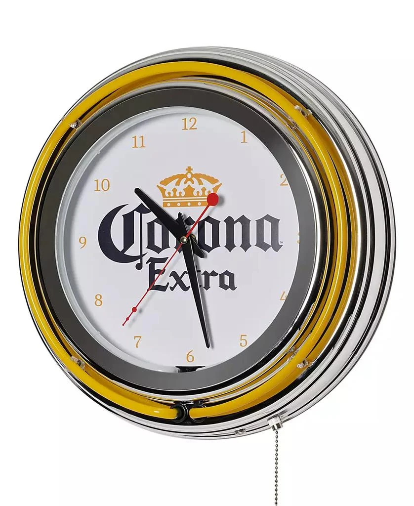 商品American Art Decor|Corona Retro Round Neon Wall Analog Clock with Pull Chain, 14.5",价格¥1120,第2张图片详细描述