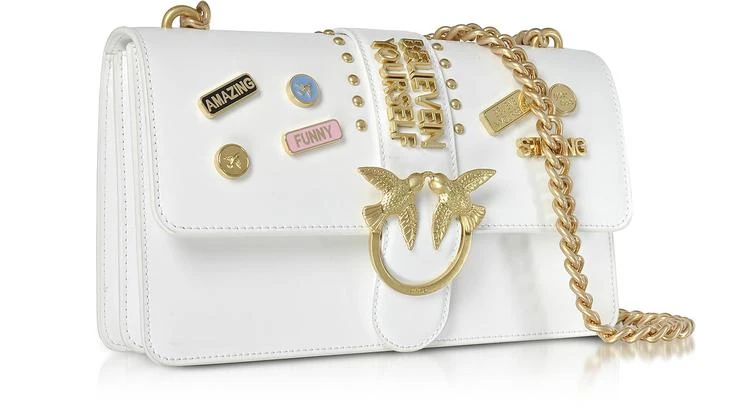 商品PINKO|Pinko Love 销子白色生态皮革单肩包,价格¥3321,第2张图片详细描述