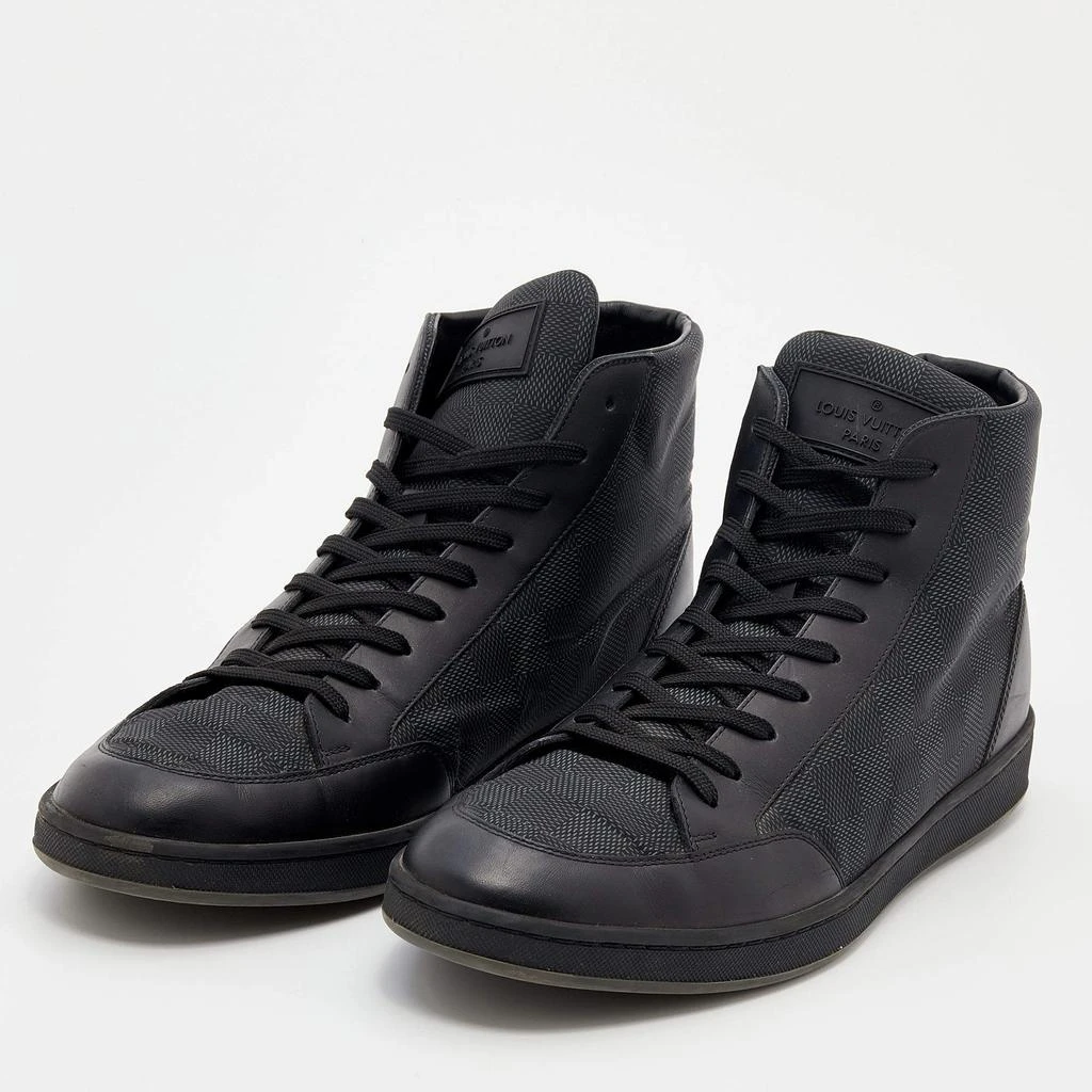 商品[二手商品] Louis Vuitton|Louis Vuitton Damier Graphite Nylon And Leather Offshore High Top Sneakers Size 44,价格¥3076,第2张图片详细描述