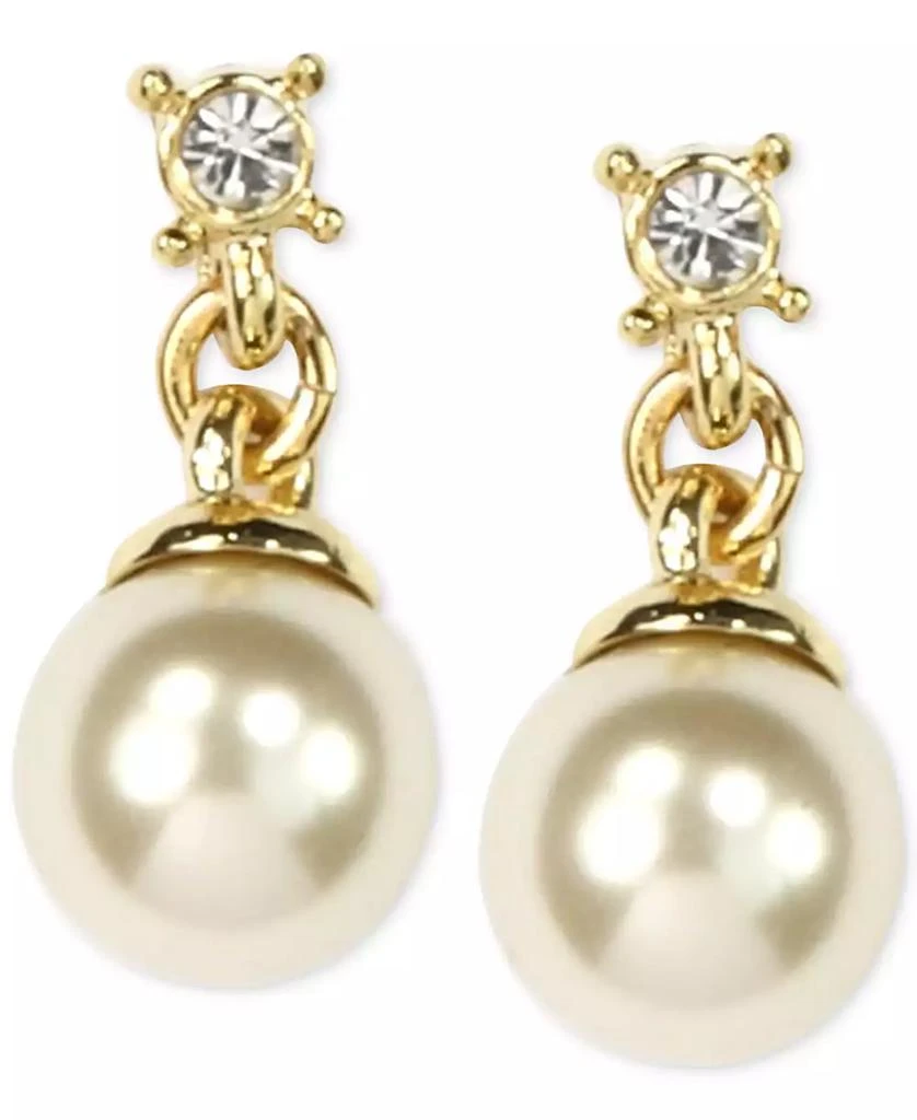 商品Anne Klein|Gold-Tone Imitation Pearl Drop Earrings,价格¥107,第1张图片