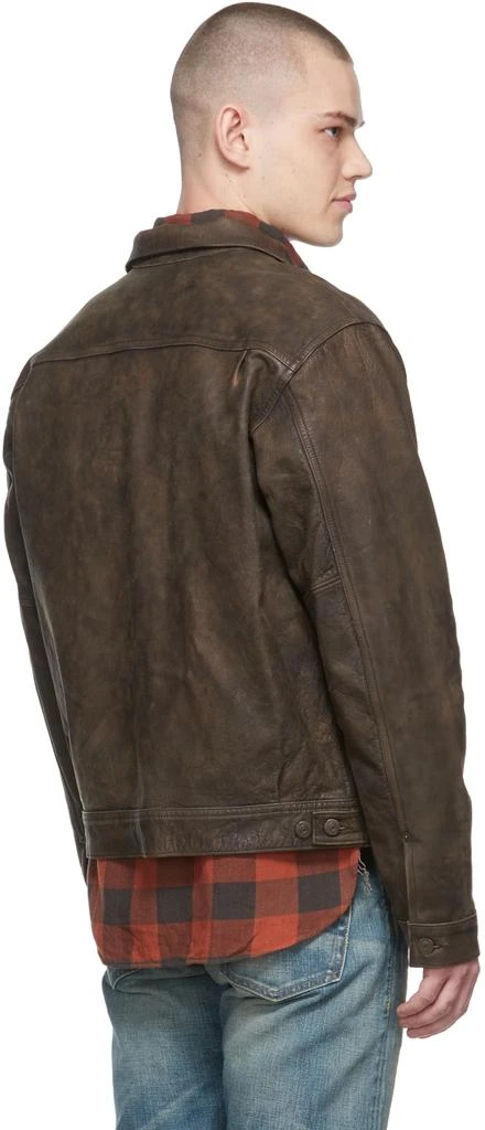 商品RRL|Brown Leather Timeworn Jacket,价格¥8131,第3张图片详细描述