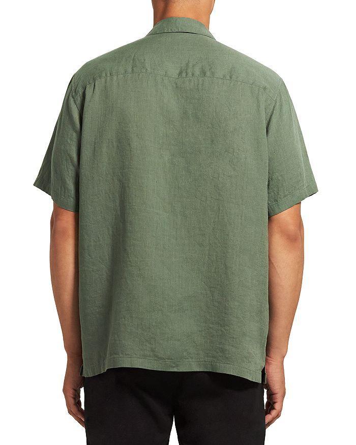 商品Theory|Short Sleeve Regular Fit Linen Shirt,价格¥728,第5张图片详细描述