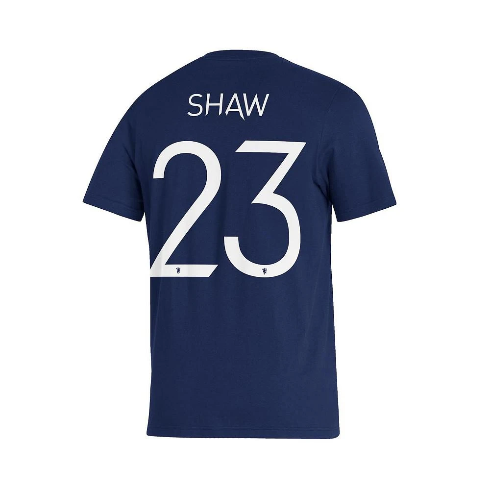 商品Adidas|Men's Luke Shaw Navy Manchester United Name and Number Amplifier T-shirt,价格¥188,第4张图片详细描述