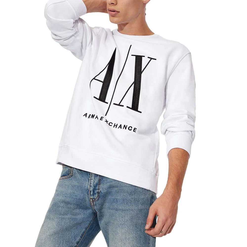 商品Armani Exchange|Men's Fleece Logo Long-Sleeve Crewneck Sweatshirt,价格¥823,第1张图片