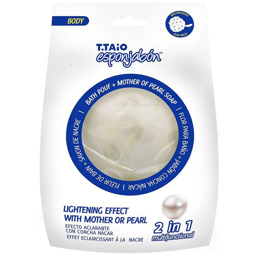 商品T.TAIO Esponjabon|Shower Bath Puff Soap Sponge, Mother of Pearl,价格¥34,第1张图片