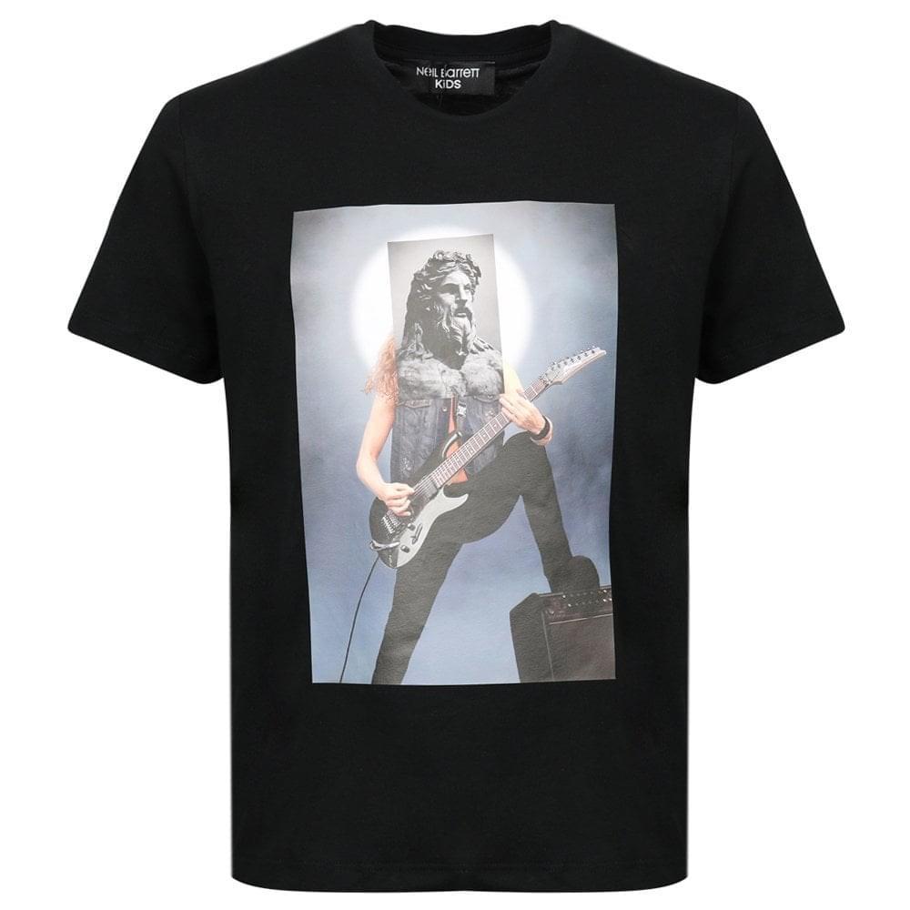 商品Neil Barrett|Rock Print T Shirt Black,价格¥581,第1张图片