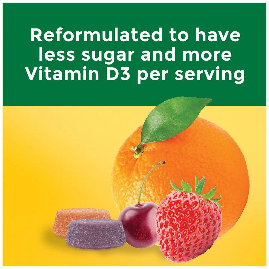 Nature Made Calcium Gummies 500 mg Per Serving with Vitamin D3 Cherry, Orange & Strawberry 3