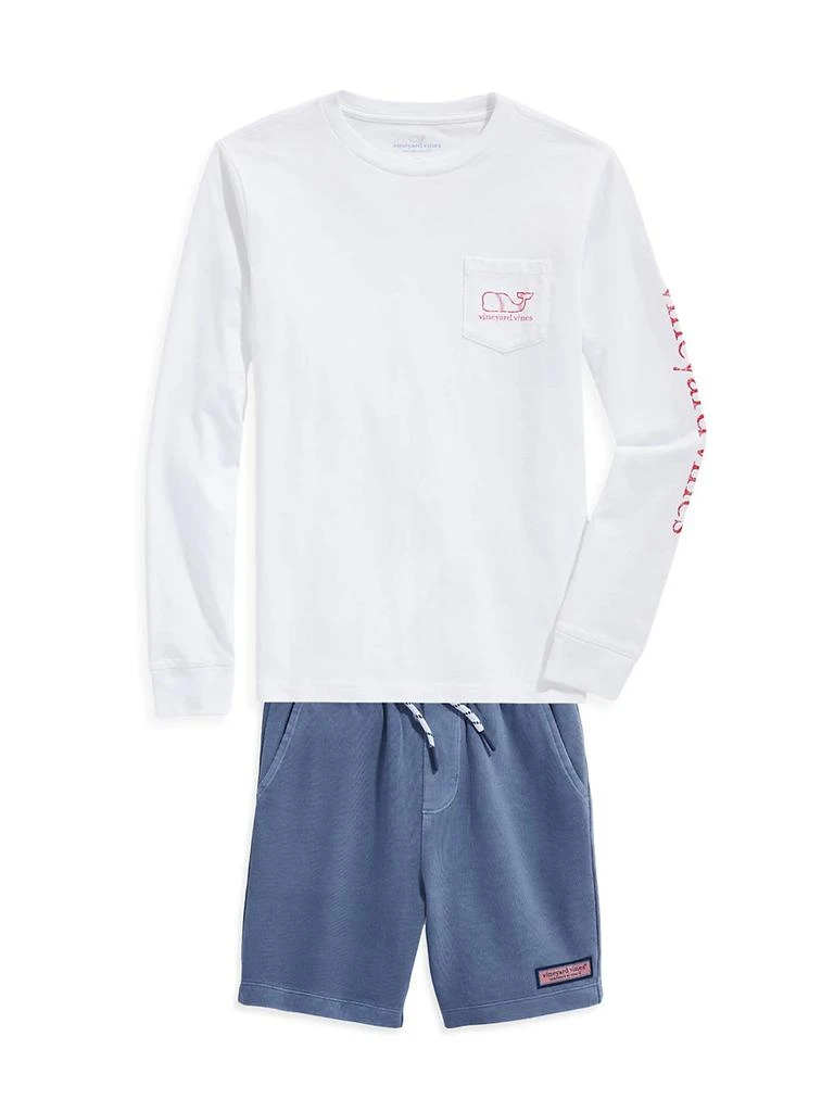 商品Vineyard Vines|Little Boy's &amp; Boy's Long-Sleeve Logo T-Shirt,价格¥243,第2张图片详细描述