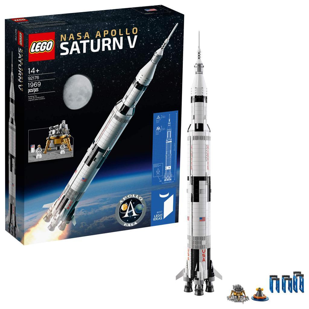 商品LEGO|LEGO Ideas NASA Apollo Saturn V 92176 Outer Space Model Rocket for Kids and Adults, Science Building Kit (1969 Pieces),价格¥903,第1张图片
